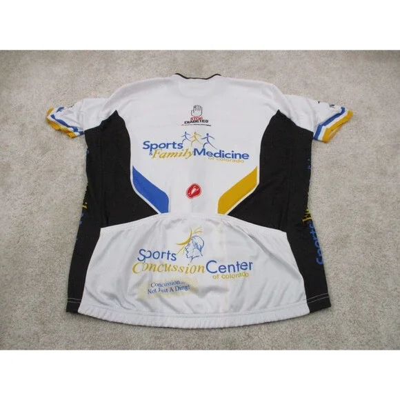 Castelli Cycling Jersey Men 3XL XXXL White Black Scorpion Zip Bike Shirt USA - Picture 9 of 12